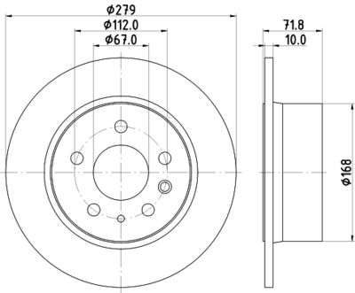 Bremžu diski HELLA PAGID 8DD 355 100-991