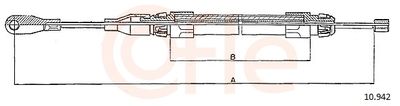 Тросик, cтояночный тормоз COFLE 10.942