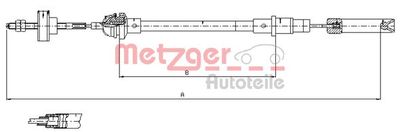 Трос, управление сцеплением METZGER 10.338