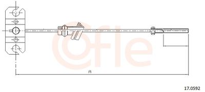 Тросик, cтояночный тормоз COFLE 17.0592