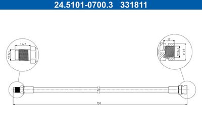 Тормозной шланг ATE 24.5101-0700.3