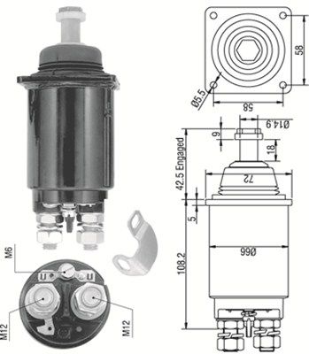 Ievilcējrelejs, Starteris MAGNETI MARELLI 940113050310