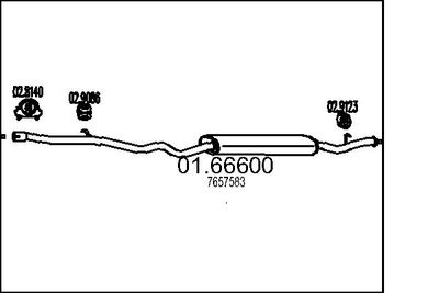 Глушитель выхлопных газов конечный MTS 01.66600