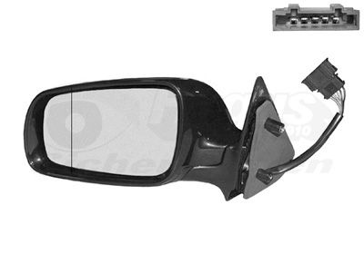 Ārējais atpakaļskata spogulis VAN WEZEL 7620807