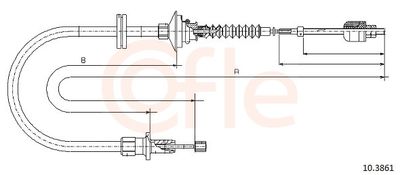 Трос, управление сцеплением COFLE 92.10.3861