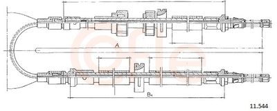 Тросик, cтояночный тормоз COFLE 92.11.544