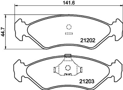 Bremžu uzliku kompl., Disku bremzes HELLA PAGID 8DB 355 007-391