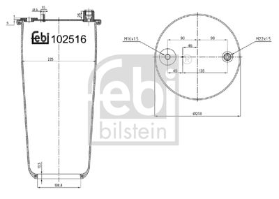 Pneimoatsperes spilvens, Pneimopiekare FEBI BILSTEIN 102516