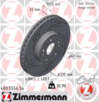 Bremžu diski ZIMMERMANN 400.5554.54