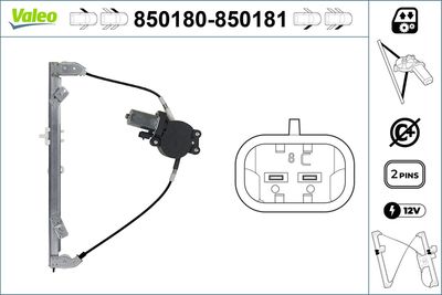 Stikla pacelšanas mehānisms VALEO 850180