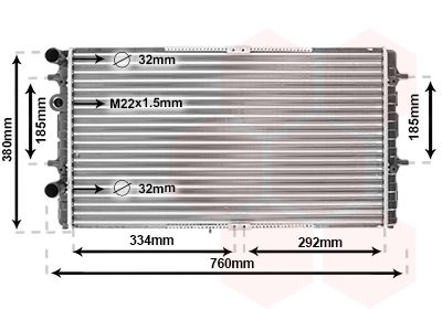 Radiators, Motora dzesēšanas sistēma VAN WEZEL 58002180