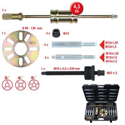 Montāžas instrumentu komplekts, Riteņa rumba/gultnis KS TOOLS 700.1530