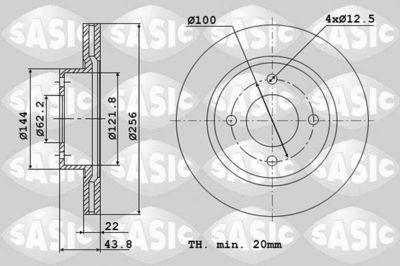 Тормозной диск SASIC 6106235
