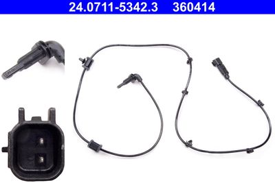 Датчик, частота вращения колеса ATE 24.0711-5342.3