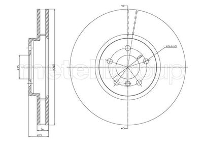 Тормозной диск METELLI 23-1030C