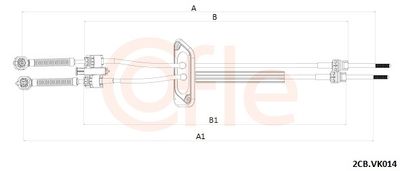 Трос, механическая коробка передач COFLE 92.2CB.VK014