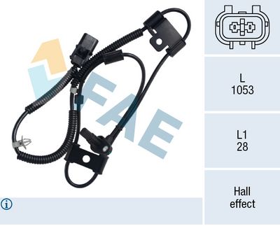 Датчик, частота вращения колеса FAE 78697