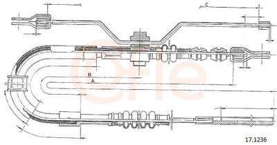 Тросик, cтояночный тормоз COFLE 92.17.1236