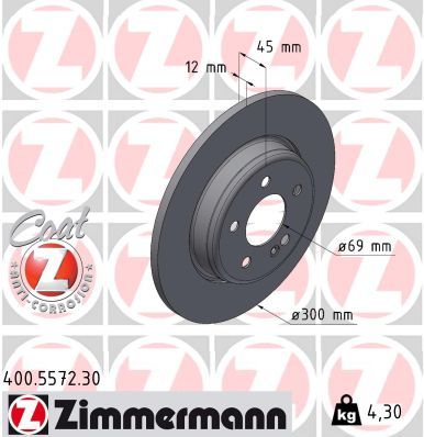 Bremžu diski ZIMMERMANN 400.5572.30
