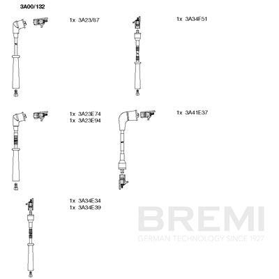 Augstsprieguma vadu komplekts BREMI 3A00/132