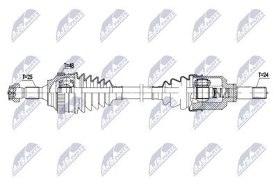 Piedziņas vārpsta NTY NPW-CT-165