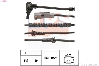 Датчик, частота вращения колеса EPS 1.960.263