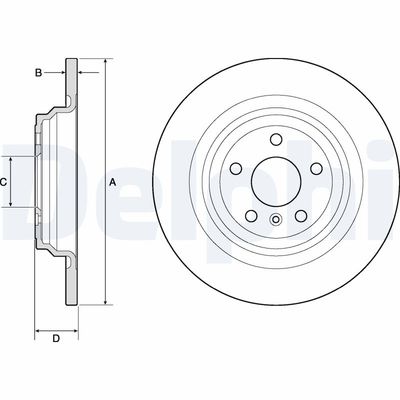 Тормозной диск DELPHI BG4754C