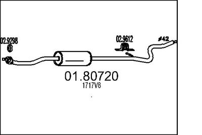 Средний глушитель выхлопных газов MTS 01.80720