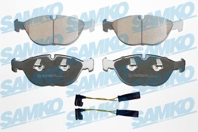Комплект тормозных колодок, дисковый тормоз SAMKO 5SP881G