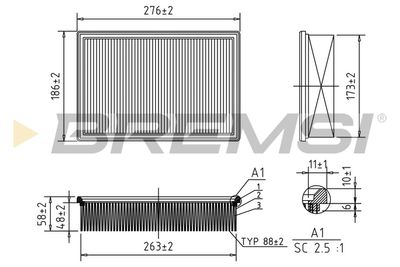 Gaisa filtrs BREMSI FA2002