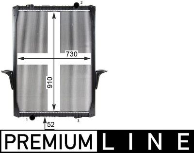 Радиатор, охлаждение двигателя MAHLE CR 755 000P