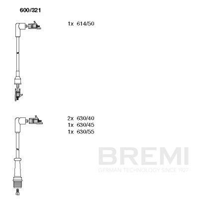 Augstsprieguma vadu komplekts BREMI 600/321