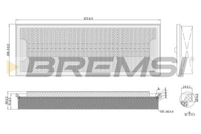 Воздушный фильтр BREMSI FA2127