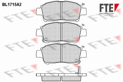 Комплект тормозных колодок, дисковый тормоз FTE 9010315