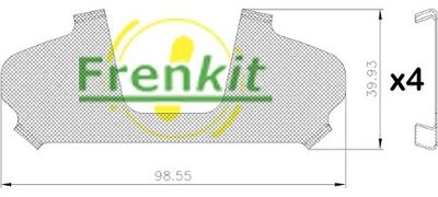 Pretčīkstēšanas plēve, Bremžu uzlikas FRENKIT 940335