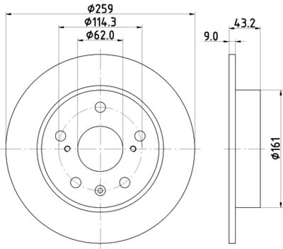 Bremžu diski HELLA PAGID 8DD 355 120-531