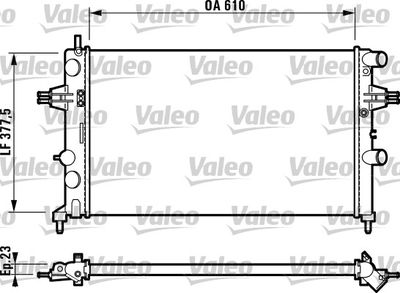 Радиатор, охлаждение двигателя VALEO 732551
