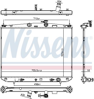 Radiators, Motora dzesēšanas sistēma NISSENS 606827