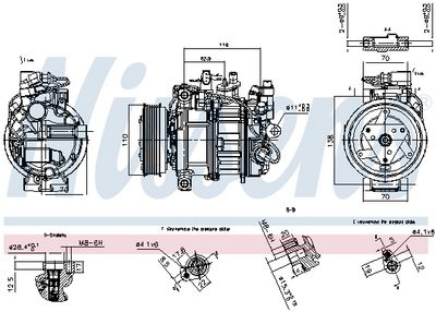 Компрессор, кондиционер NISSENS 890603