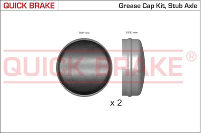 Крышка, подшипник ступицы колеса QUICK BRAKE 9825K