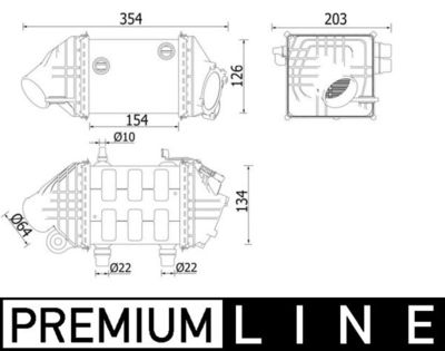 Интеркулер MAHLE CI 225 000P