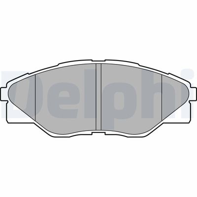 Комплект тормозных колодок, дисковый тормоз DELPHI LP2496