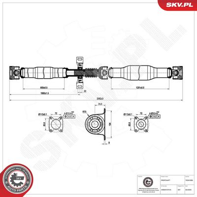 Piedziņas vārpsta ESEN SKV 76SKV086