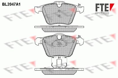 Bremžu uzliku kompl., Disku bremzes FTE 9010633