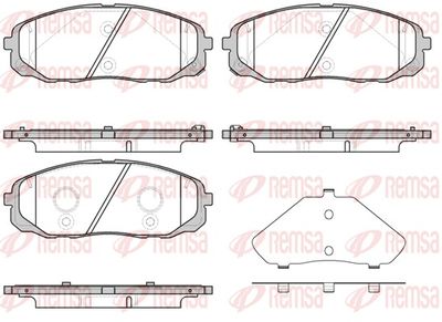 Bremžu uzliku kompl., Disku bremzes REMSA 1647.12