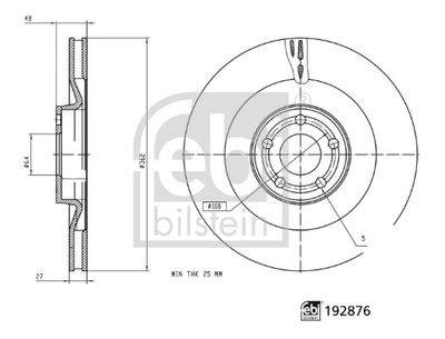 Тормозной диск FEBI BILSTEIN 192876