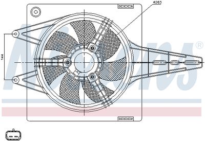 Вентилятор, охлаждение двигателя NISSENS 85427
