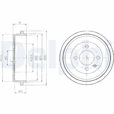 Тормозной барабан DELPHI BF410