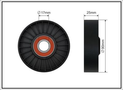 Spriegotājrullītis, Ķīļrievu siksna CAFFARO 12-99