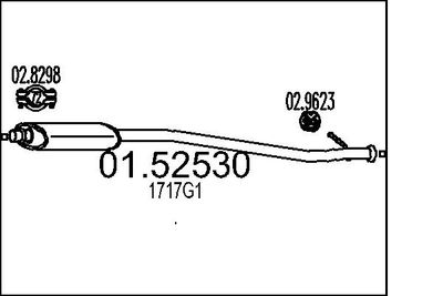 Средний глушитель выхлопных газов MTS 01.52530